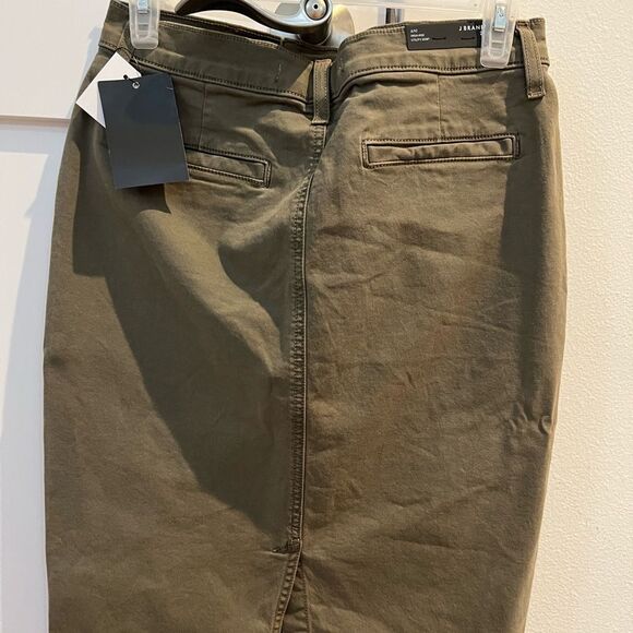 J Brand Womens Ani 7035B114 Midi Skirt Olive Drab Khaki 27 - Picture 12 of 16